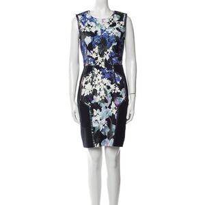 Sportsmax Italy Blue floral bodycon dress Size 12